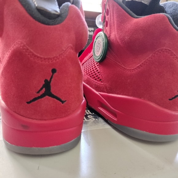 Jordan 5 red suede